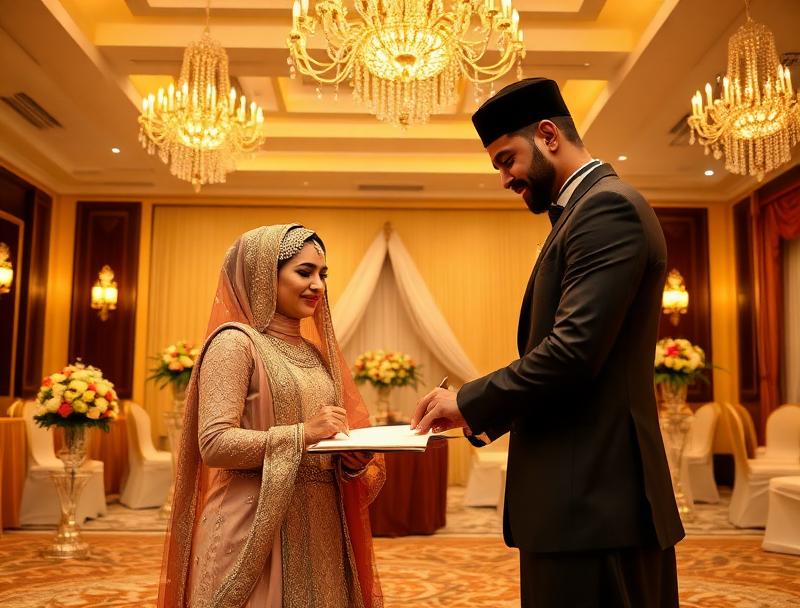 Nikkah ceremony setup